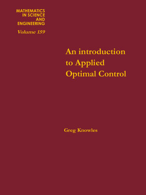 cover image of An Introduction to Applied Optimal Control